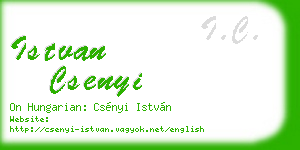 istvan csenyi business card