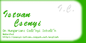 istvan csenyi business card